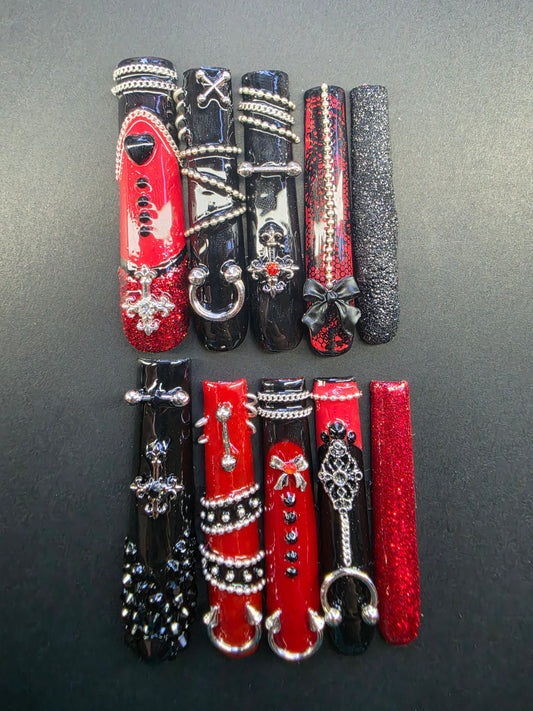 Hand crafted Press on nails (Copy 10)