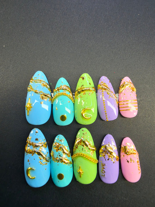 Hand crafted Press on nails (Copy 8)